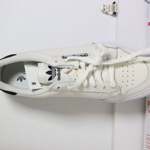 Adidas Off White Leather Continental Vulc Sneakers